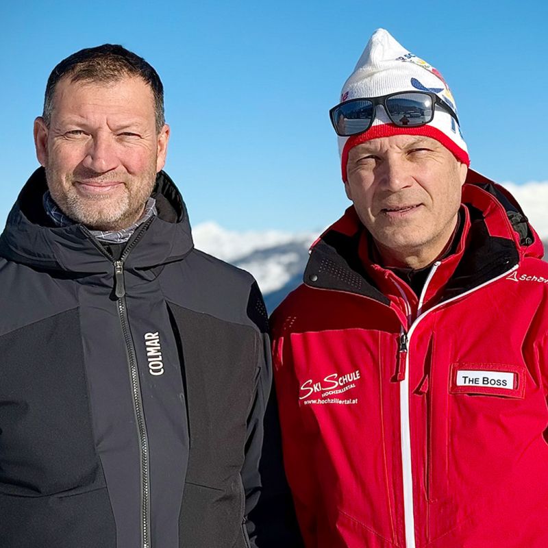 Skischulleiter Christoph Eberharter mit seinem Bruder Stephan Eberharter (Olympiasieger und Weltmeister)